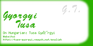 gyorgyi tusa business card